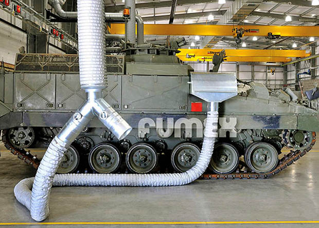 Exhaust Extraction Hoods for Military Vehicles
